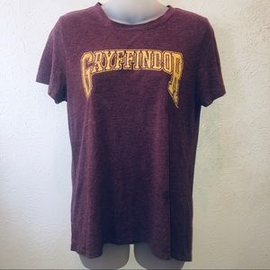 Harry Potter Gryffindor Short Sleeve Maroon Tee L